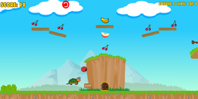 Screenshot: Adventure Turtle - Get a high enough score in each of the three levels to pass on to the next episode